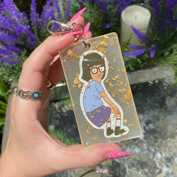 Bob's Burgers Tina Belcher Twerking Dancing & Gold Flakes Keychain Bag Charm - Picture 11 of 16